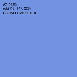 #7193E2 - Cornflower Blue Color Image